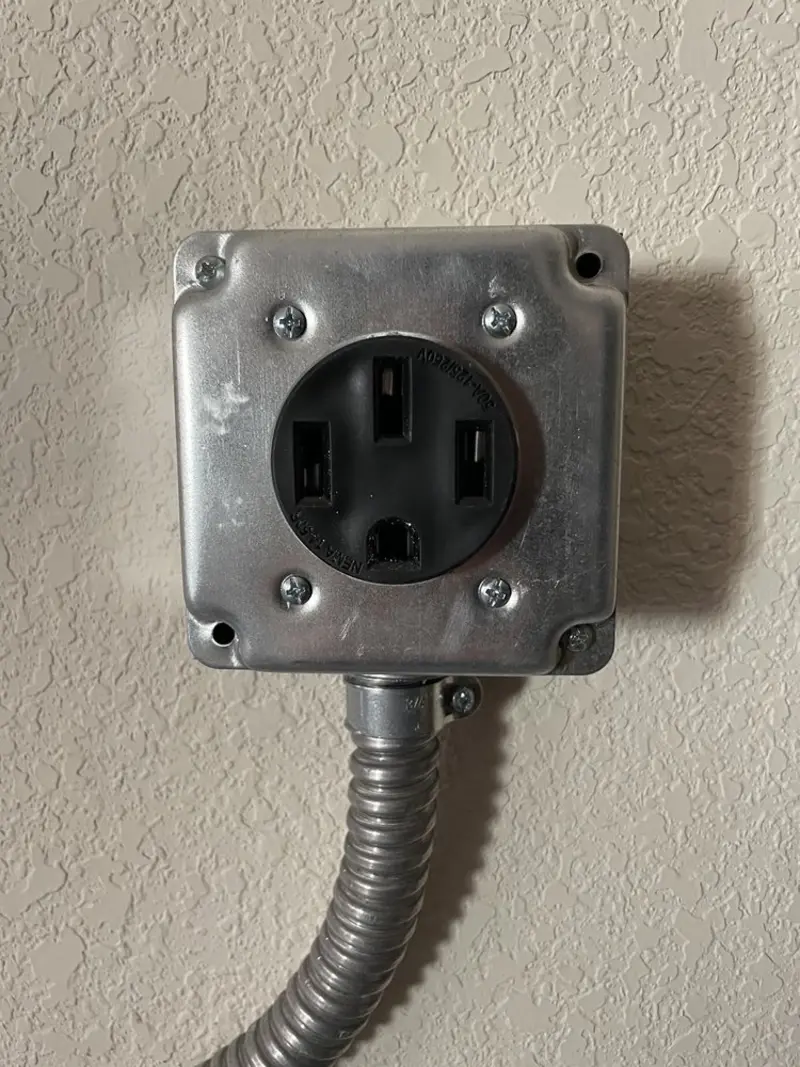 NEMA 14-50 outlet installed for Smart Home Electrical in Campbell